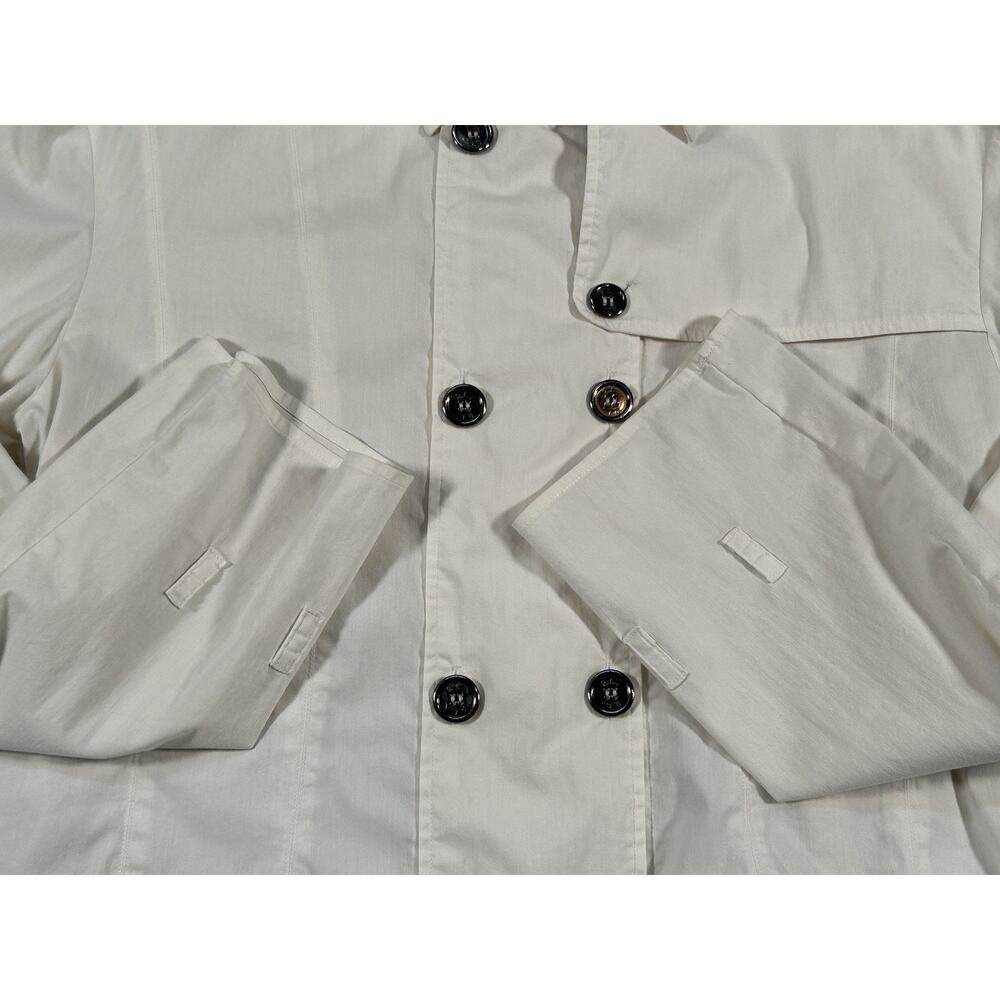 Burberry London Shirt Womens 8 White Long Sleeve Short Sleeve Button-Up Top - Picture 5 of 13